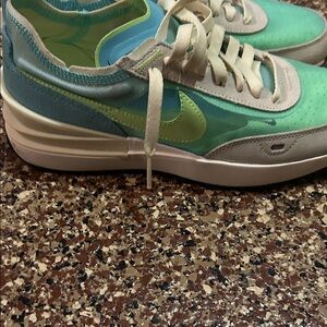 Nike Teal and Lime Athletic Shoes